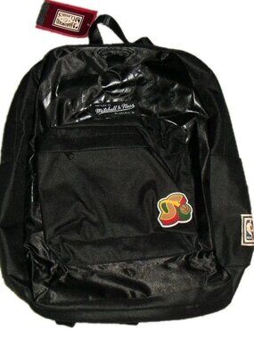 Seattle Super Sonics Mitchell & Ness Backpack New Tags $80 Black Color Nba